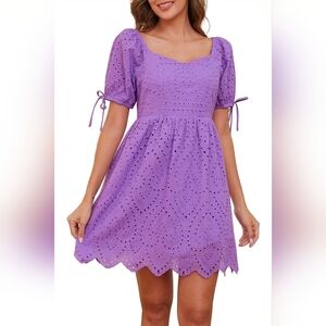 Elegant Purple Asymmetrical Dress